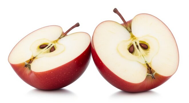 Fresh apple with smooth skin and crisp texture, shown whole and sliced. A popular temperate fruit symbolizing health, freshness, and everyday nutrition.