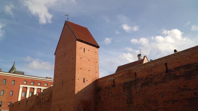 Old town walls and Ramer tower in Riga, Latvia