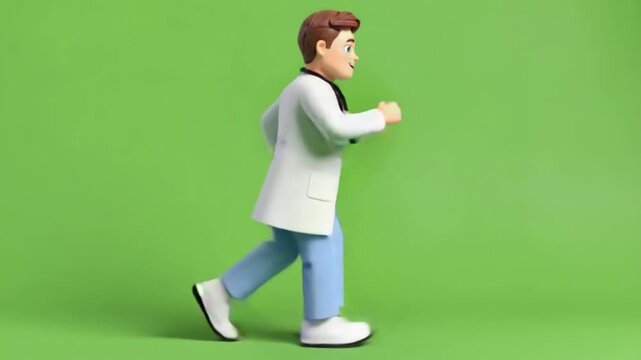 Friendly doctor in white coat standing confidently with stethoscope