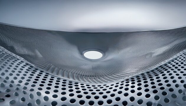 Fond Me Tallique Gris Clair Perfore De Trou Circulaires