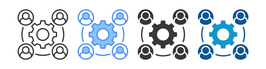 Facilitator Icon Set Multiple Style Collection