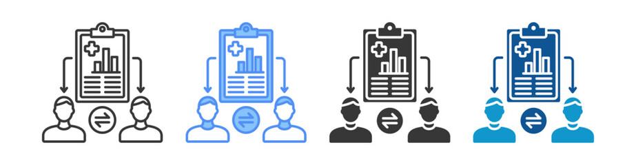 Fototapeta premium Share Report Icon Set Multiple Style Collection