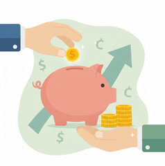 貯金・貯蓄のイラスト