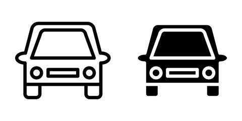 Fototapeta premium Car Front View Icon Automotive Transportation Vector 