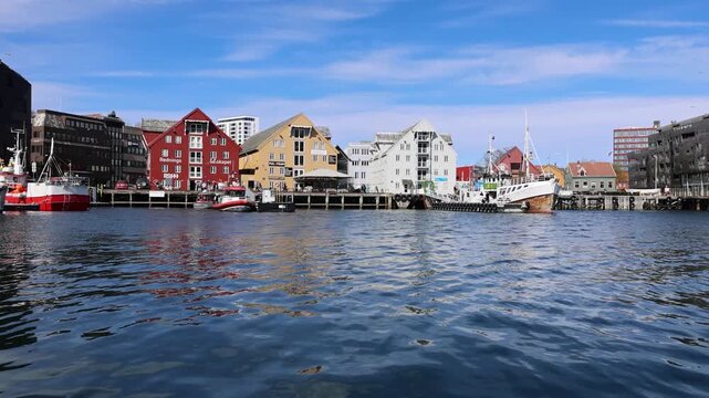 Norway, Tromso, famous tourist travel destination known for northern lights aurora borealis viewing