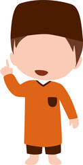 Fototapeta premium Boy pointing up