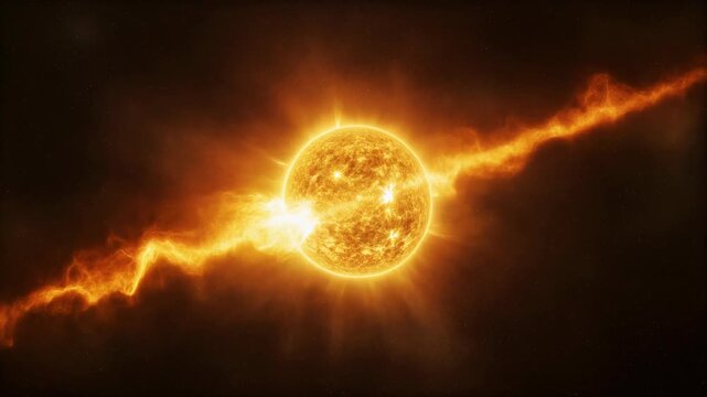 Solar Flare Eruption: Massive Plasma Ejection from the Sun in Slow Motion