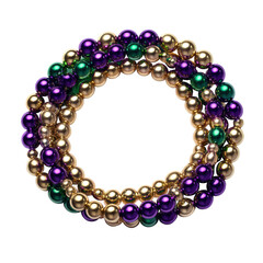 Fototapeta premium Circular Arrangement of Colorful Bead Bracelets on Transparent Background Digital Design Asset High Resolution Png