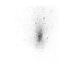 Obraz premium Abstract black ink splatter spray texture with dust particles.