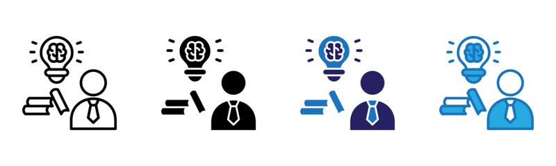 Knowledge Icon Multi Style Vector Illustration