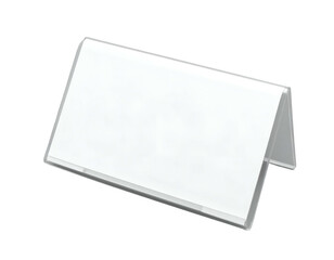 Blank white tabletop display stand for events