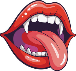 Naklejka premium funny face of a vampire