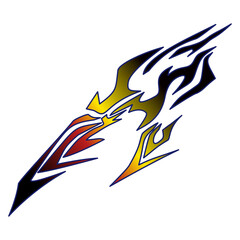 Obraz premium Abstract Flames with Colorful Gradient Effect.