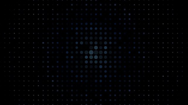 Digital dots pulsing grid blue lights abstract background modern display led effect suitable for tech presentations, virtual event backdrops, or futuristic intros.