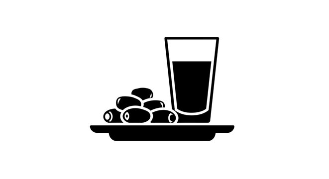 Glass of Juice and Olives.