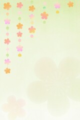 ひな祭りの可愛い背景フレーム縦3