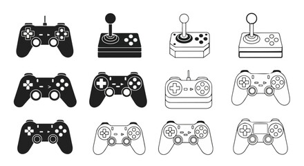 Game controller and joystick icon set © Mahmudul