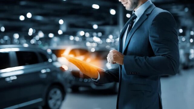 Predictive AI technology analyzing vehicle data trends to forecast maintenance needs and prevent potential mechanical failures efficiently.