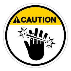 Obraz premium Caution Crush Hazard Symbol Sign ,Vector Illustration, Isolate On White Background Label. EPS10