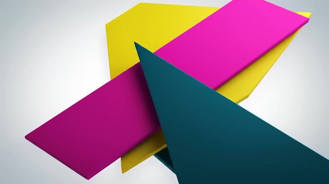 Vibrant Geometric Paper Art Animation for Modern Backgrounds.