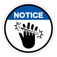 Obraz premium Notice Crush Hazard Symbol Sign ,Vector Illustration, Isolate On White Background Label. EPS10