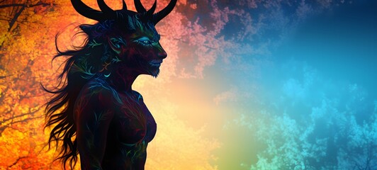 Silhouette Minotaur Liger Dryad Generative