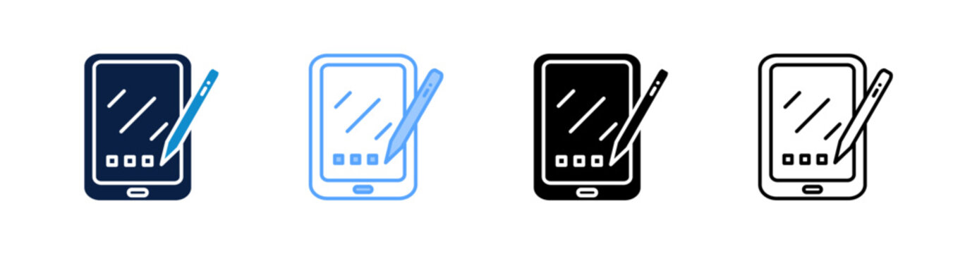 Tablet Multiple Style Icon Set Collection 