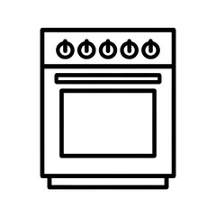 Stove Oven Icon With Five Knobs Vector Illustration