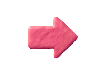 粘土の右向きの矢印　赤