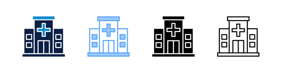 Obraz premium Hospital Multiple Style Icon Set Collection 