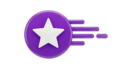 Fototapeta premium Purple Star Icon with Motion Trails