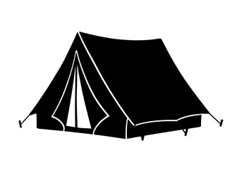 cartoon tent camping
