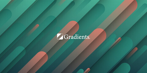 Dynamic motion background with gradient lines. Geometric minimalism.