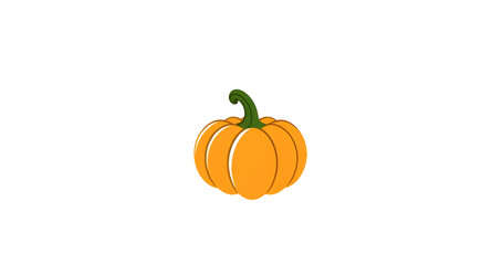 Obraz premium pumpkin, vegetable, gourd, squash, cartoon, illustration, icon, isolated, orange, autumn, fall, harvest, halloween, cute, adorable, character, mascot, playful, smiling, food, farm, agriculture, season