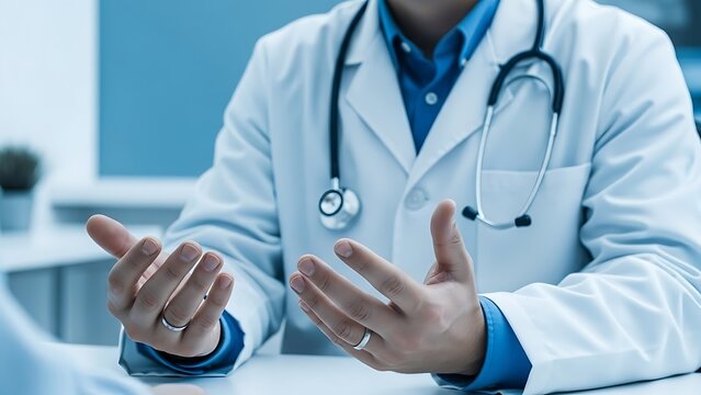 Doctor explaining in medical office