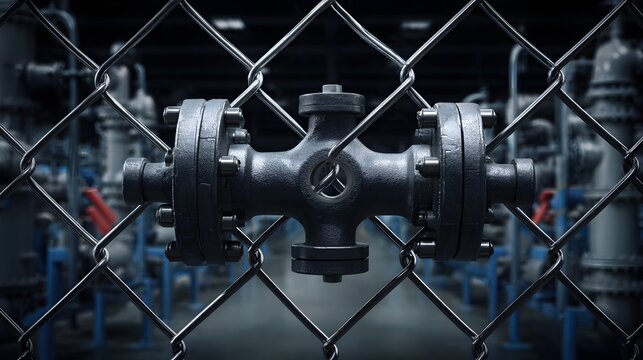 Mr Kunta illustration of water impact by privatization locked behind chainlink