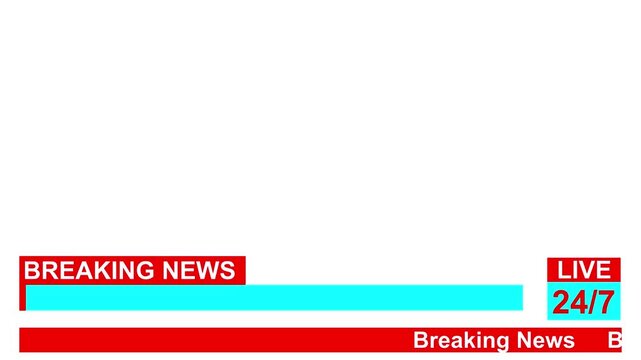 Breaking News template intro for TV broadcast news programs featuring bold 3D  Breaking News  text and badge animation. Dynamic global spinning earth background with cyber and futuristic visual style.