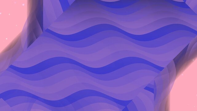 Close-up of wavy purple and blue pattern on a pink background