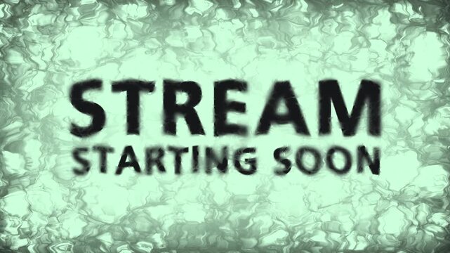 Smoke Text Animation Stream Starting Soon Overlay Graphic