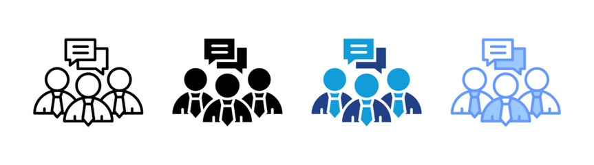 Obraz premium Chat icon set multiple style collection
