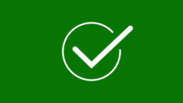 check mark animation icon tick sign accept select confirm correct agree animated. successful symbol, check mark, tick mark.