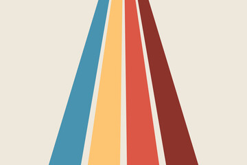 Retro Abstract Geometric Line Background with Warm Vintage Colors