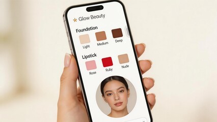 Mobile app for virtual makeup tryon