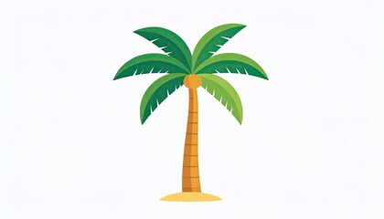 Obraz premium Cartoon palm tree on sand