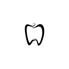 Minimalist Grey Tooth Icon for Dental Care
