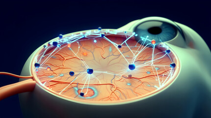 Obraz premium AI-Powered Retinal Scan for Ophthalmic Diagnostics