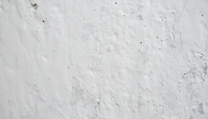 Weathered White Grunge Wall Texture Background. Close-up of rough concrete surface with peeling paint, cracks, and damage, providing an abstract, distressed full-frame backdrop with copy space. © Adrian Syauqi