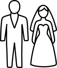 미니멀 웨딩 리본 심플 아이콘