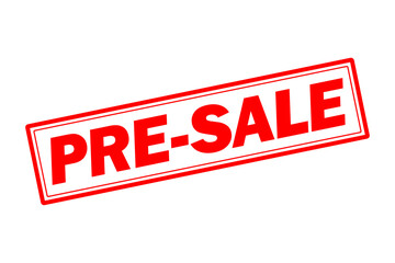 PRE-SALE - Red Rubber Stamp With text message PRE-SALE
