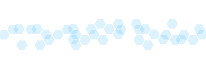 Abstract blue hexagon technology hexagonal abstract divider border illustration vector